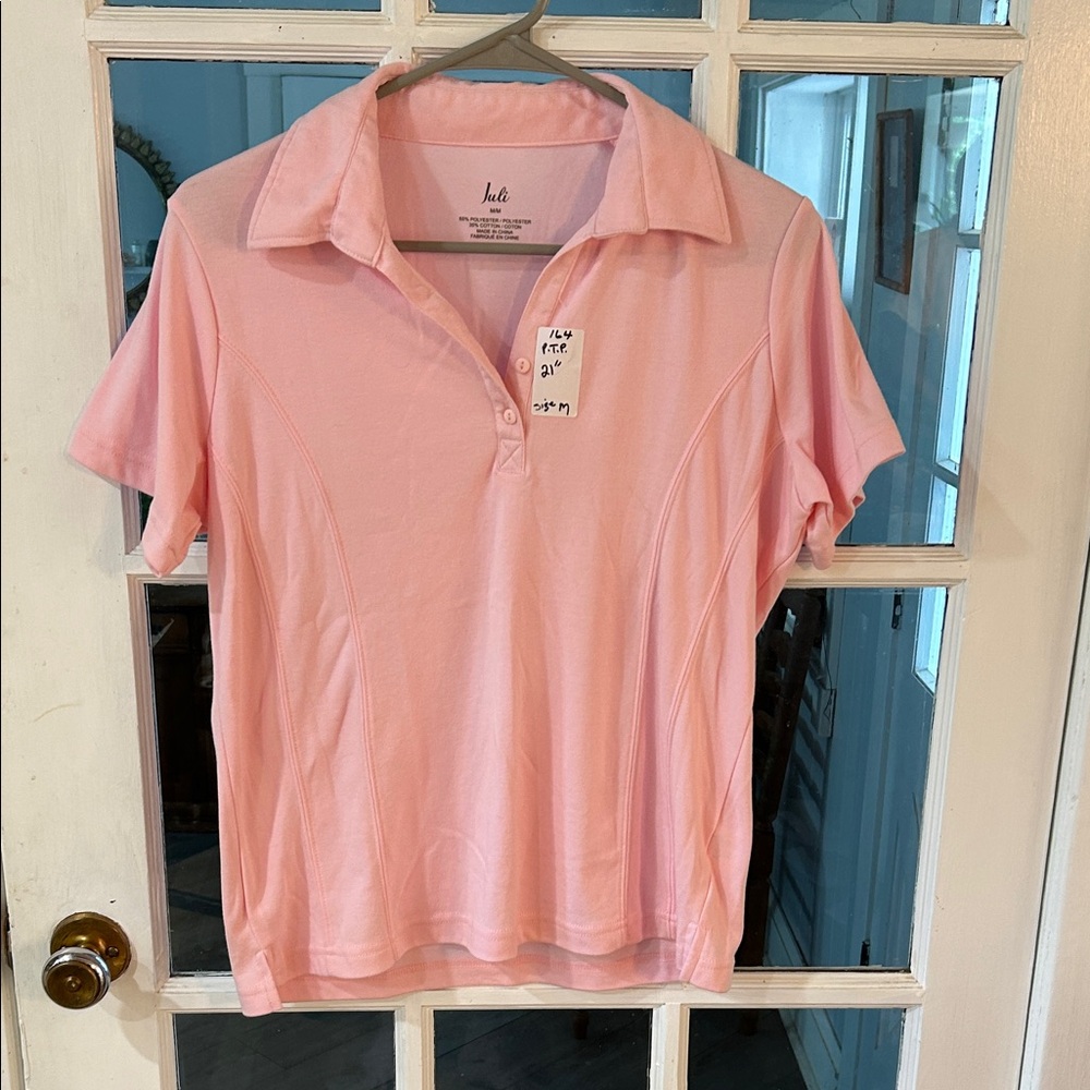 Lululemon Light Pink Short Sleeve Polo